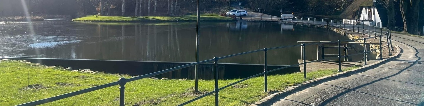 Billede søen ved Lillemøllevej i solskin
